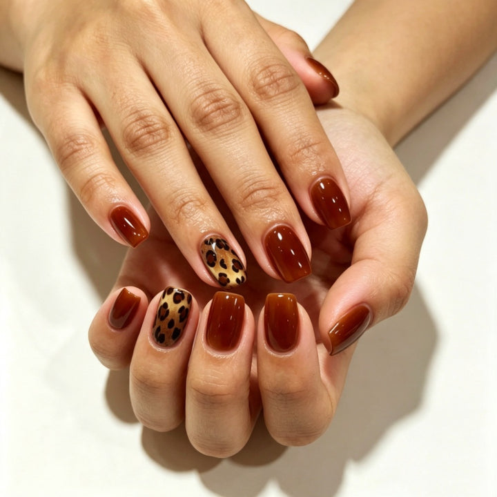 Glamorous Animal Print Press-On Nail Set Bowlift