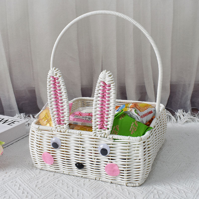 Decorative Bunny-Themed Storage Basket Bowlift