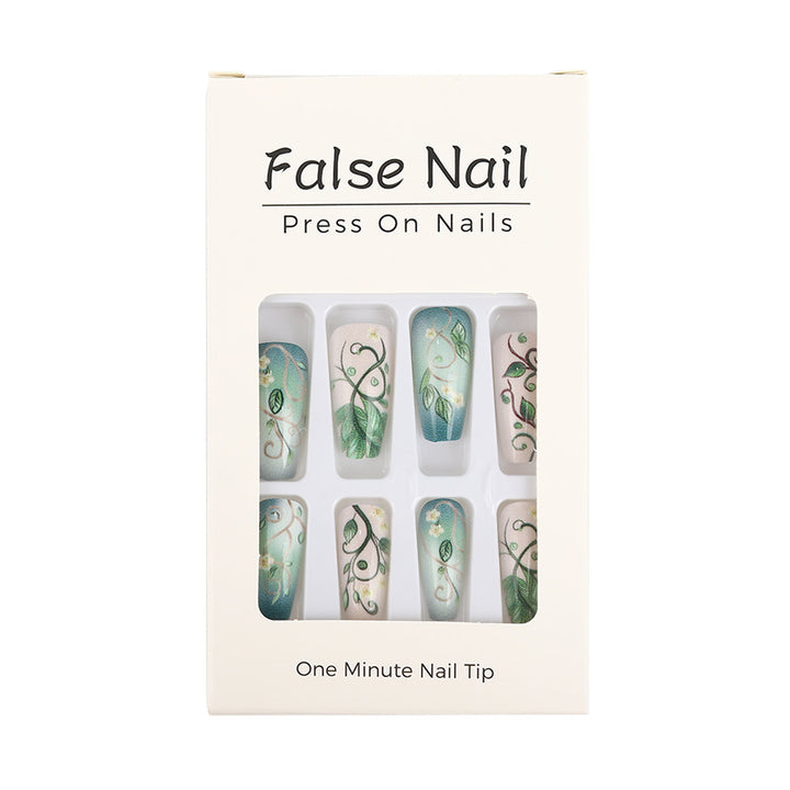 Artificial Nails Set with Floral Designs Bowlift