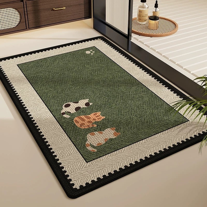 Playful Cartoon Pet Area Rug Bowlift