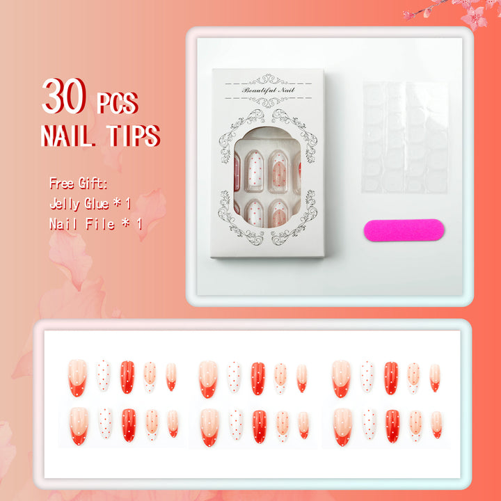 Creative nail art set with playful polka dot design Bowlift