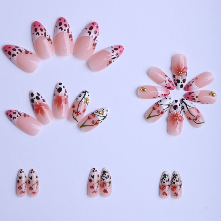 Artificial Nails in Exquisite Floral Design Bowlift