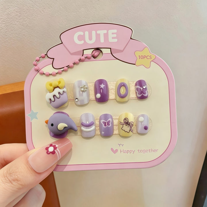 Creative artificial nails with 3D designs Bowlift