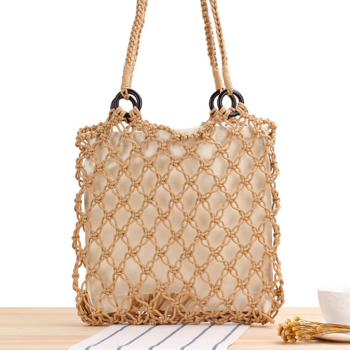 Fashionable Macrame Tote Bag Bowlift
