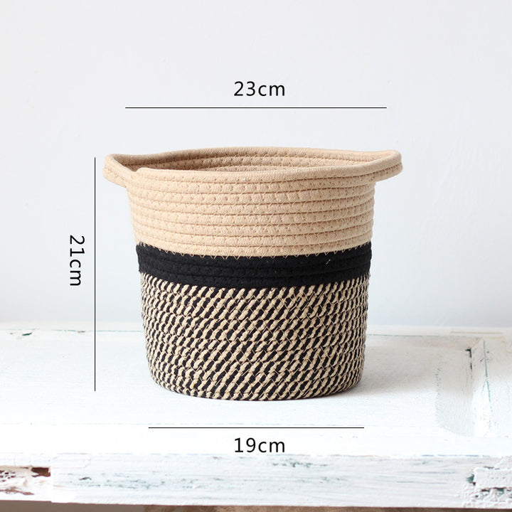 Handcrafted storage basket with handles Bowlift