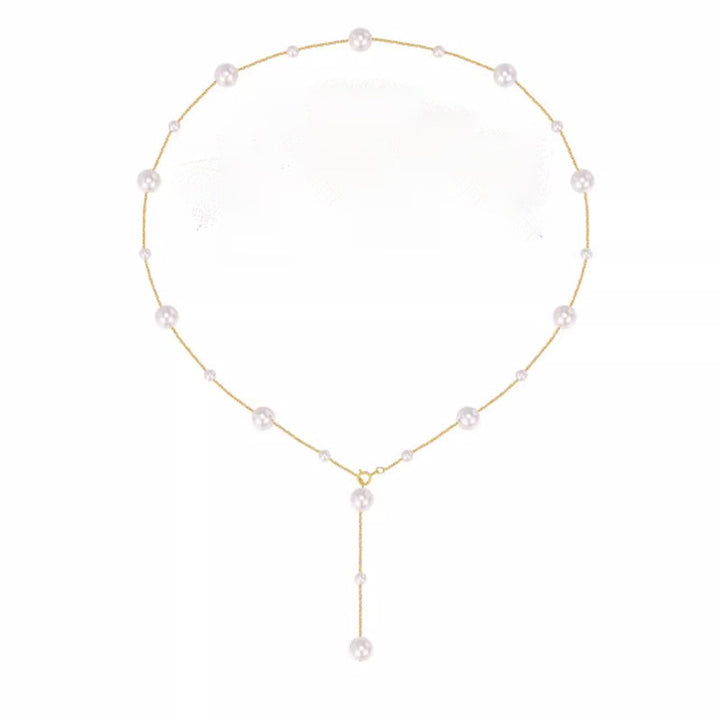 Pearl Drop Lariat Necklace Bowlift