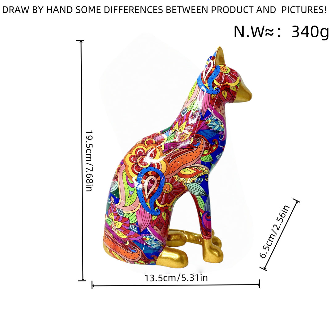 Decorative cat statue in modern art style Bowlift