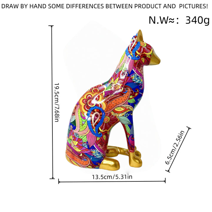 Decorative cat statue in modern art style Bowlift