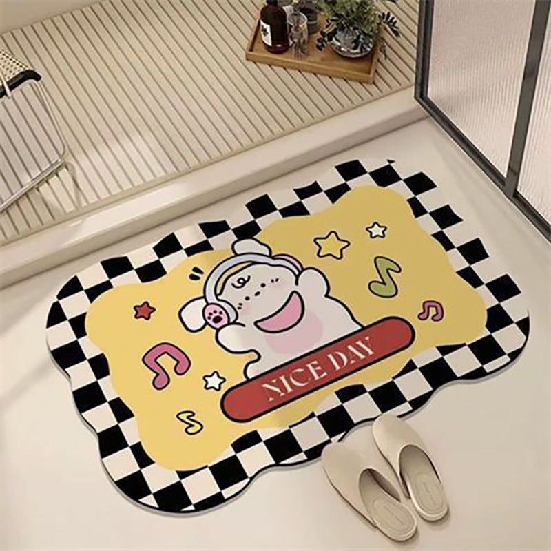 Decorative Cartoon-Themed Bath Mat Bowlift