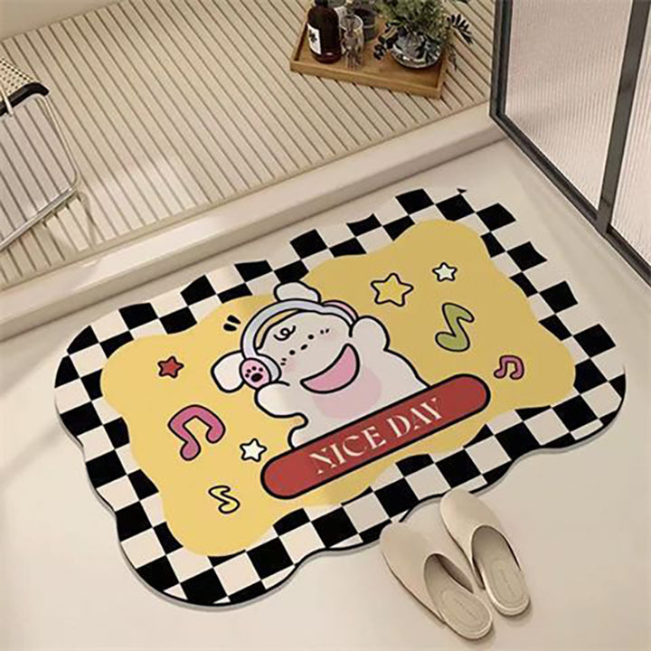 Decorative Cartoon-Themed Bath Mat Bowlift