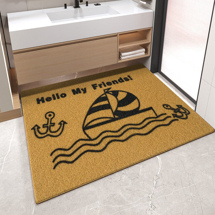 Decorative Stripe Pattern Bath Mat Bowlift