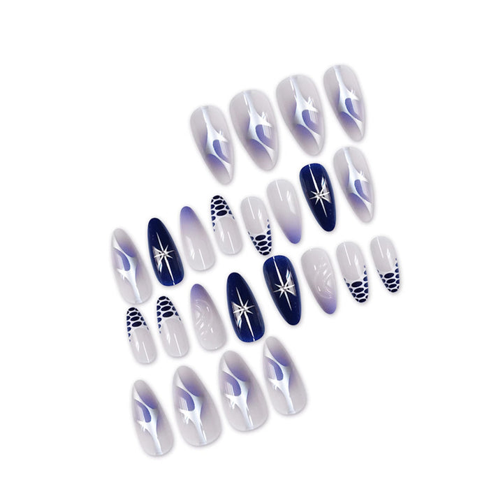 Artistic Stiletto Press-On Nail Art Set with Unique Design Bowlift