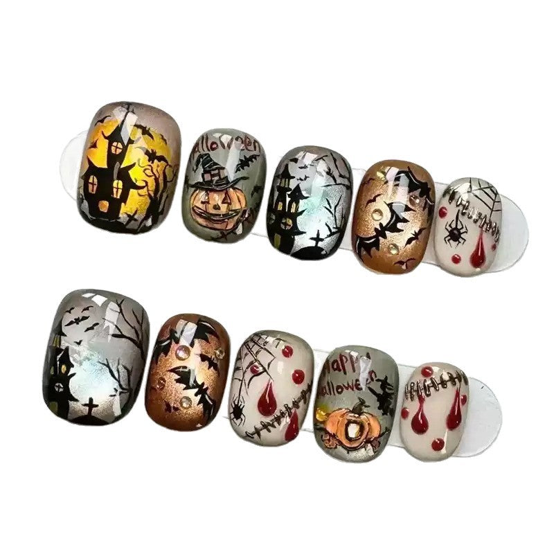 Artificial nails in Halloween design Bowlift