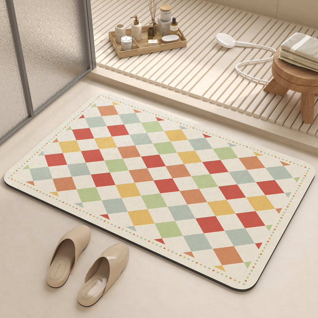 Playful Cartoon Dog-Themed Bath Mat Bowlift