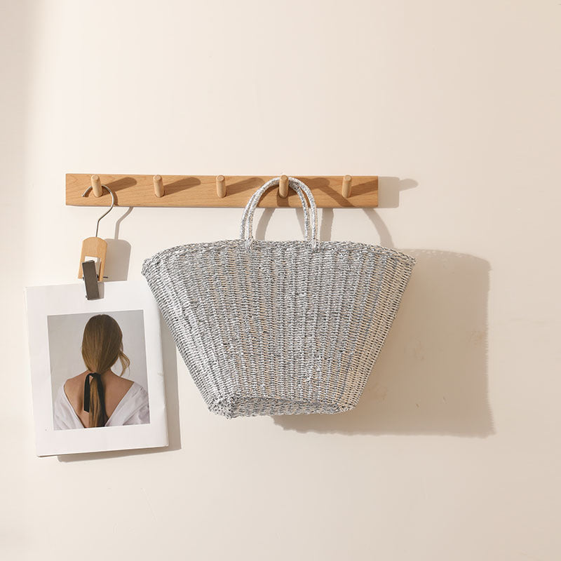 Elegant Woven Basket Bag with Sturdy Handles Bowlift