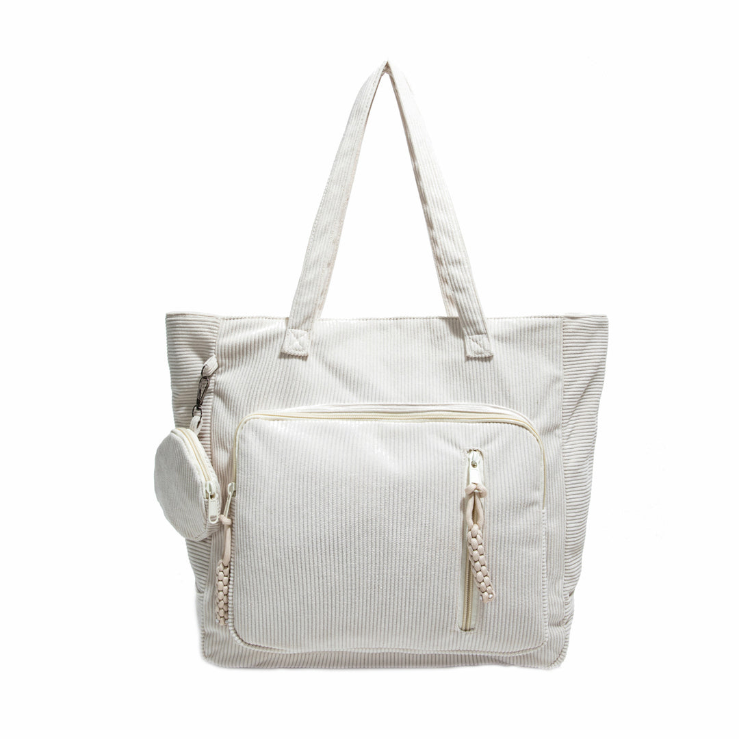 WoSpacious Multi-Pocket Canvas Tote Bag Bowlift