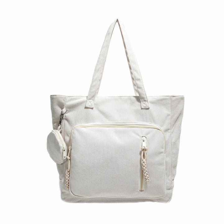 WoSpacious Multi-Pocket Canvas Tote Bag Bowlift
