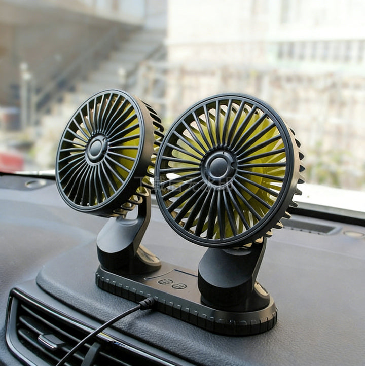 Dual-Head Car Air Circulation Fan Bowlift