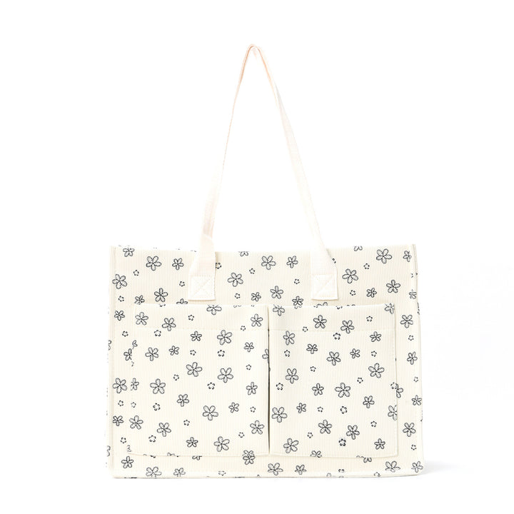 Spacious shopping and everyday bag with modern floral patterns Bowlift