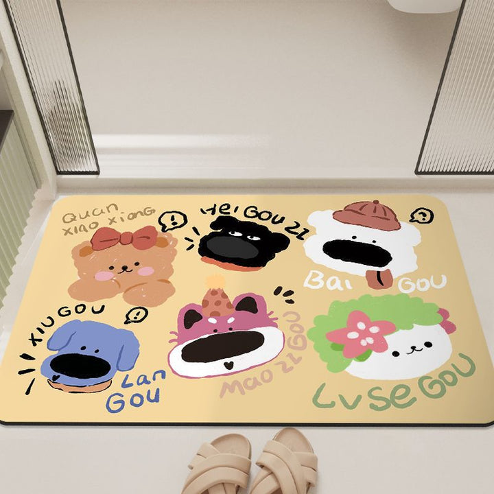 Cartoon-Inspired Bathroom Mat Bowlift