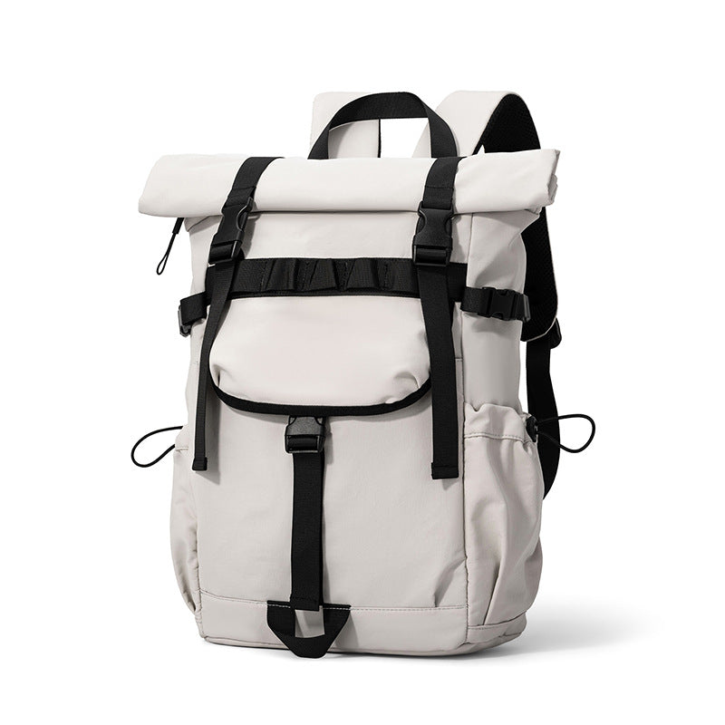 Urban Backpack with Flexible Roll Closure and Versatile Compartments Bowlift