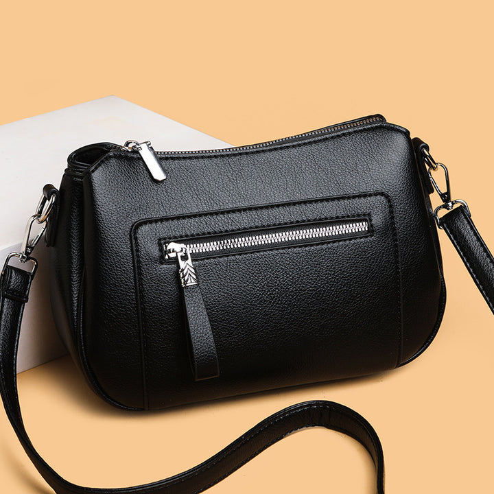 Casual Leather Crossbody Bag Bowlift