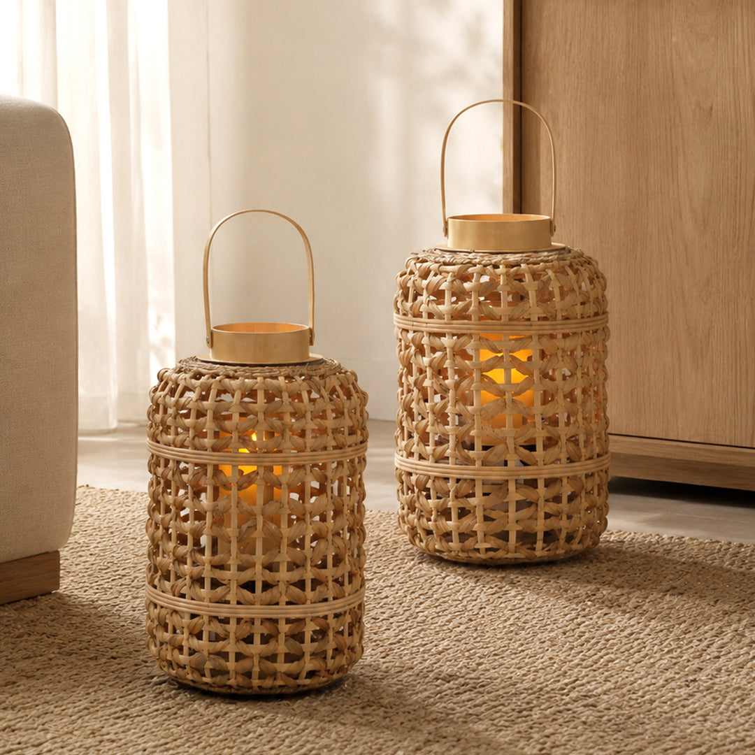 Decorative Rattan Lantern Bowlift