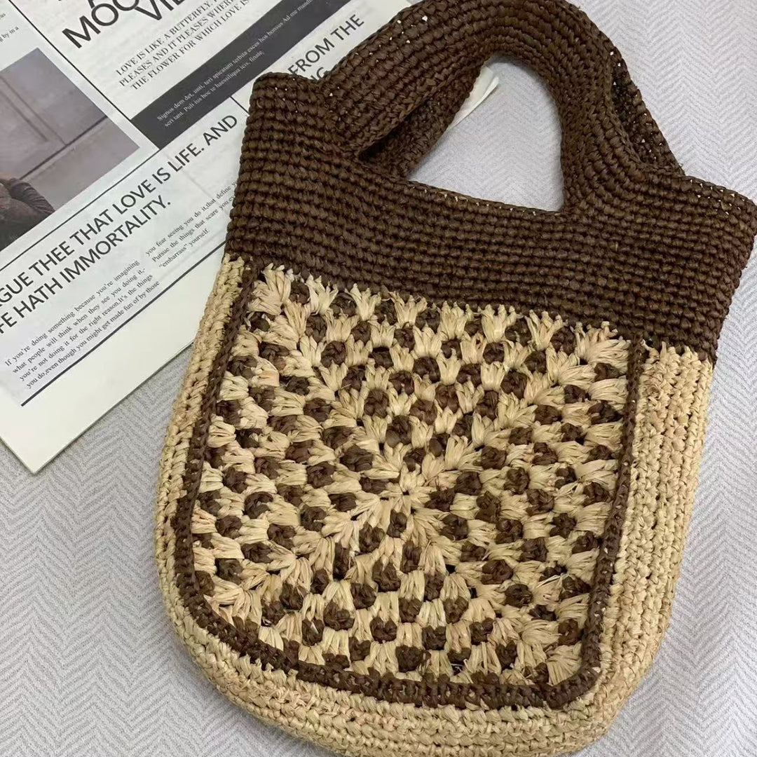 Handmade basket bag with traditional weaving pattern Bowlift