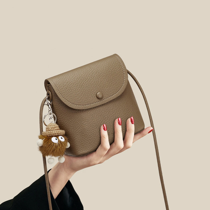 Compact Textured Crossbody Bag Bowlift