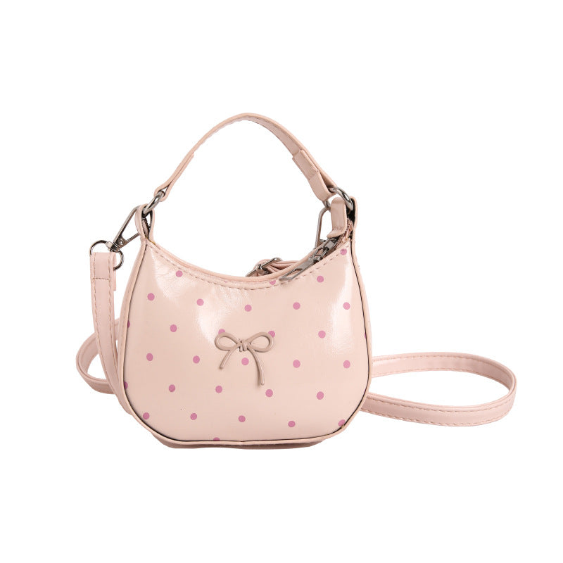 WoCharming Polka Dot Crossbody Handbag Bowlift