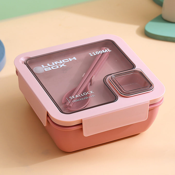 Leakproof Compartmentalized Kids Bento Lunchbox with Removable Round Soup Bowl and Utensil Storage Bowlift