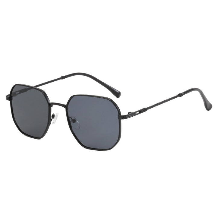 Ladies extravagant geometric sunglasses with striking metal frame Bowlift
