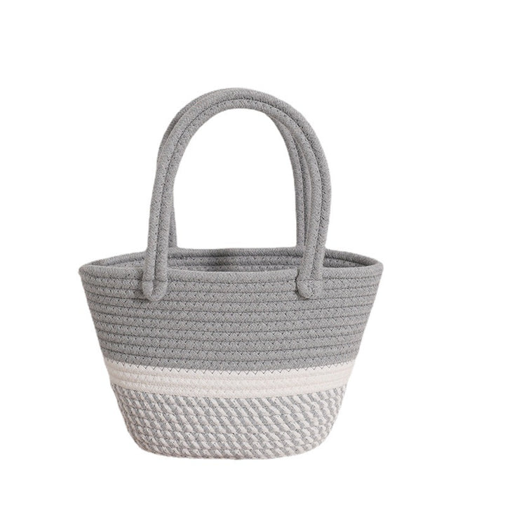 Fashionable Handbag Made of Braided Textile Bowlift