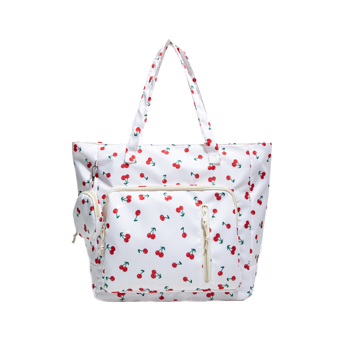 Functional Floral Print Tote Bag Bowlift