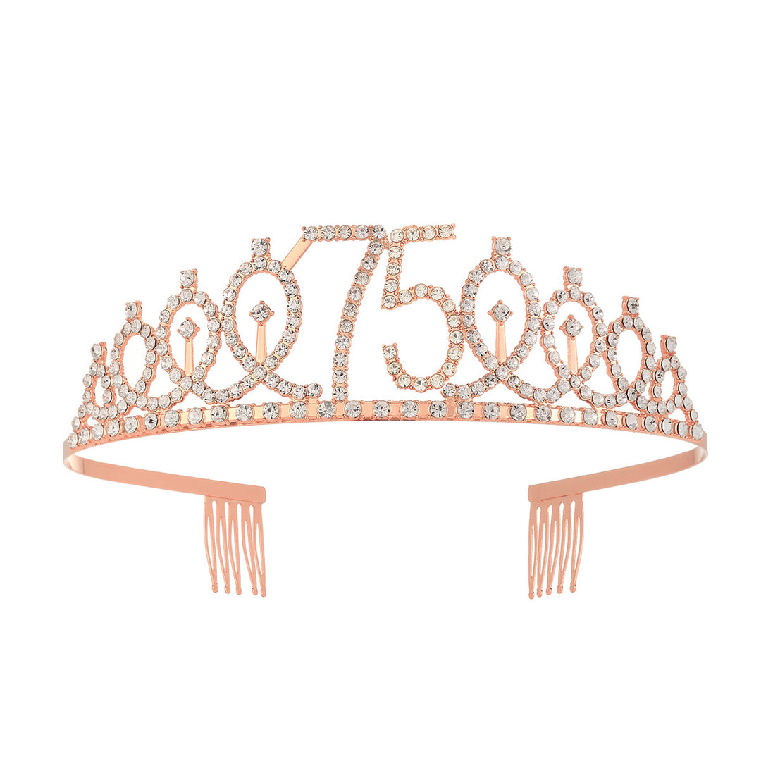 Women's Crystal-Embellished Tiara with Elegant Design Bowlift
