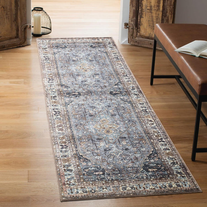Floral Pattern Kitchen Runner Mat