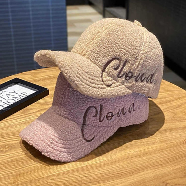 Women's Fluffy Textured Baseball Cap Bowlift