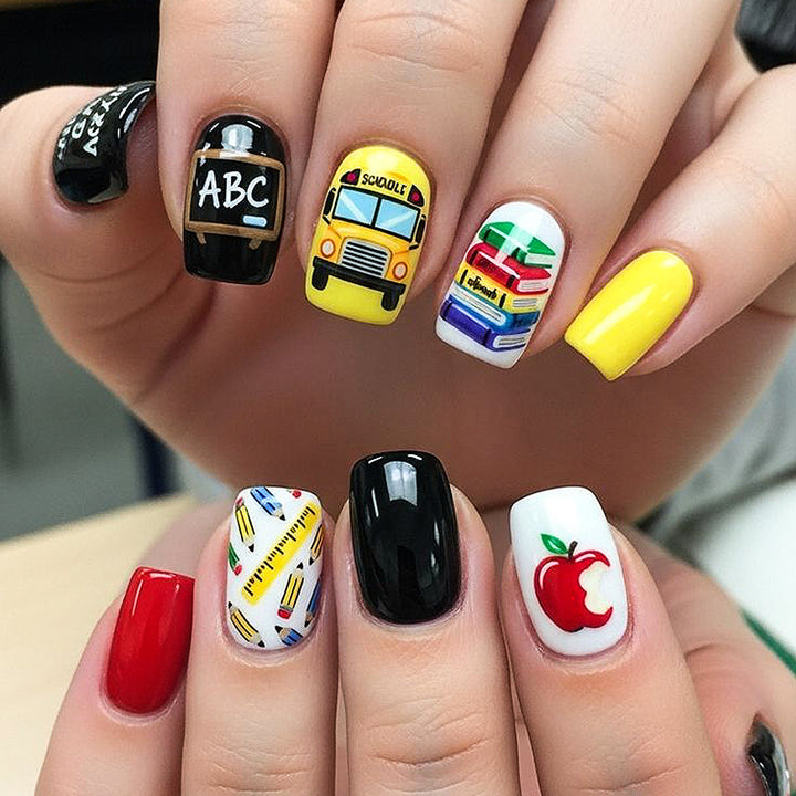 School-Themed Nail Art Set Bowlift