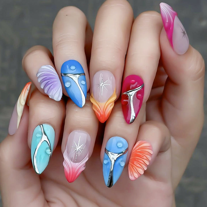 Artistic 3D Acrylic Nail Enhancements Bowlift