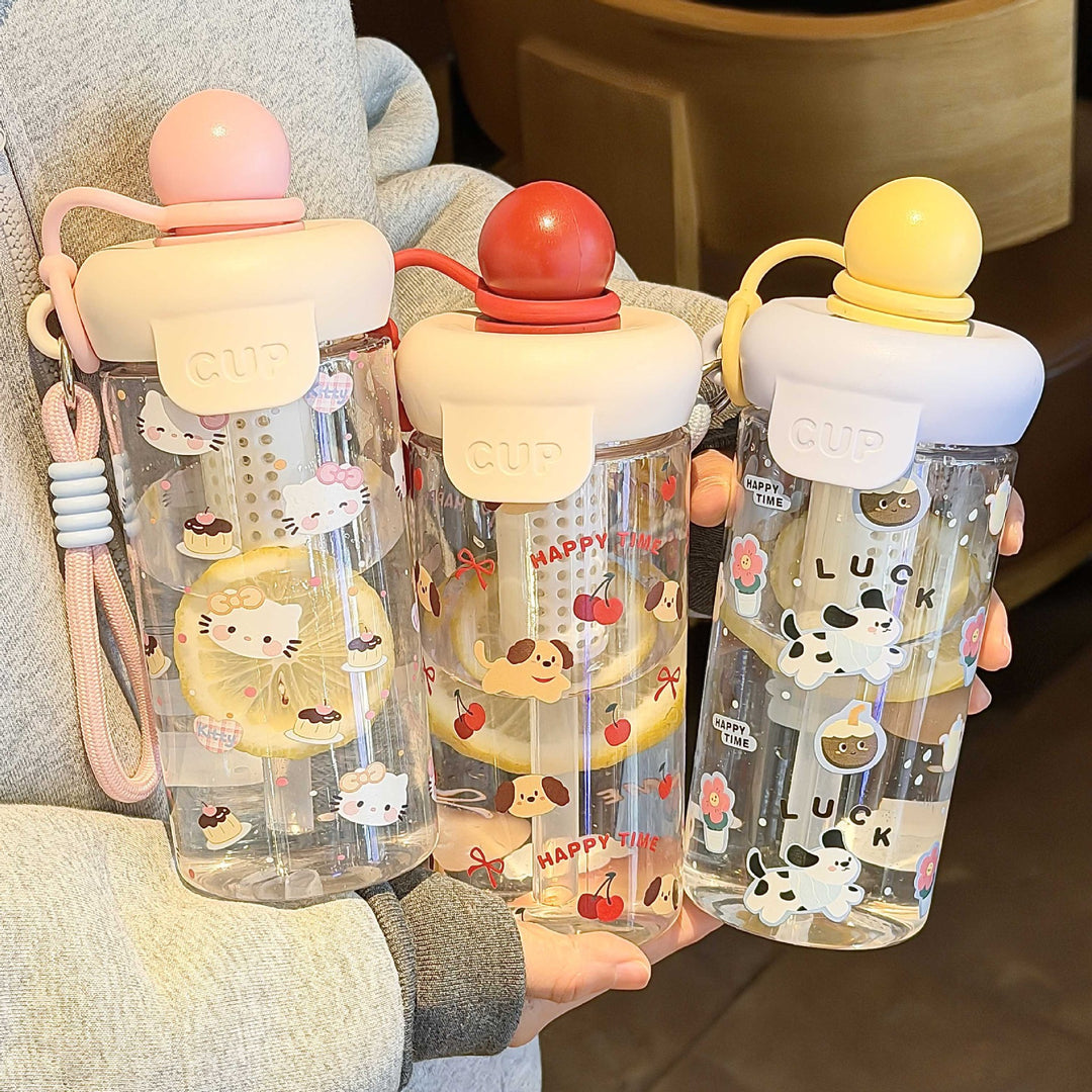 Women's Creative Water Bottle with Casual Design Bowlift