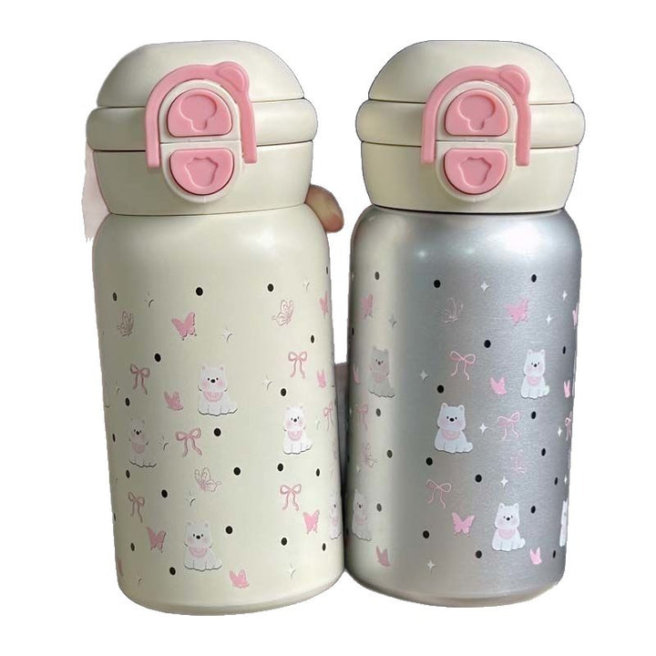 Women's insulated drinking bottle with secure closure and cute animal design Bowlift