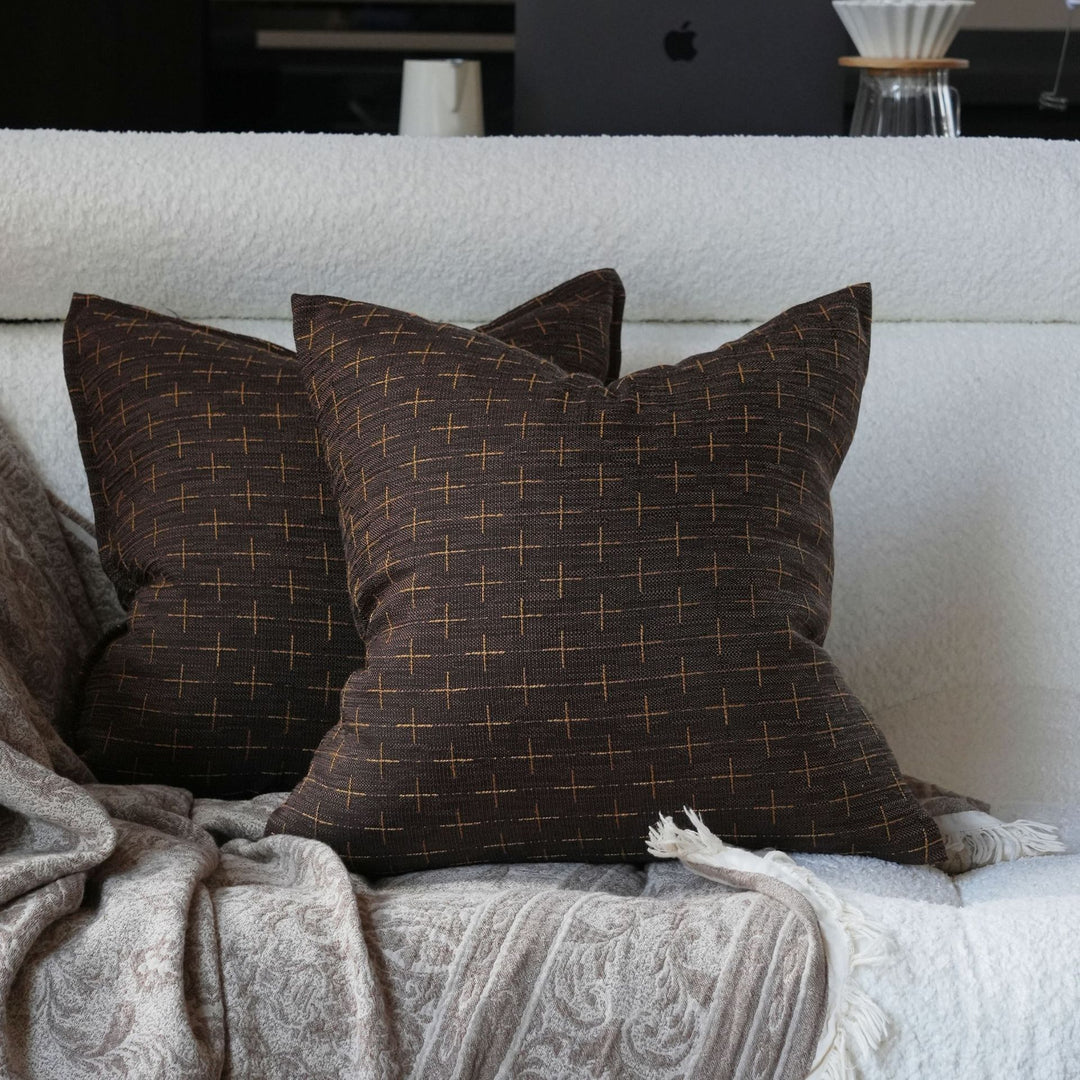 Geometric Pattern Textured Throw Pillow
