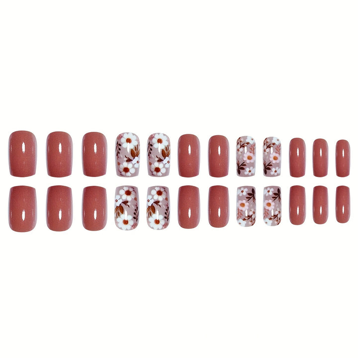 Floral Acrylic Nail Design Bowlift
