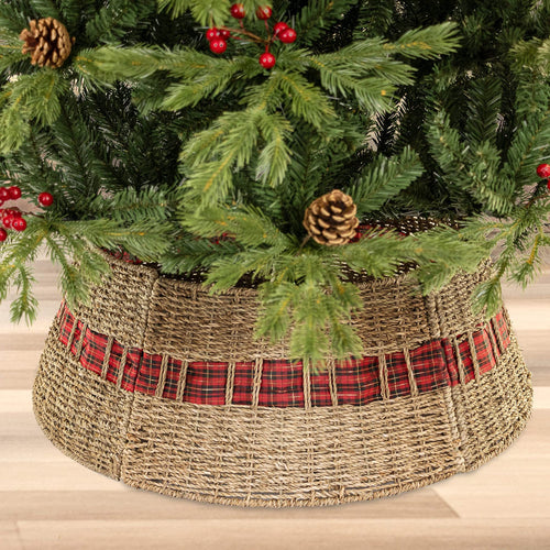 Decorative Christmas tree stand made of wicker Bowlift