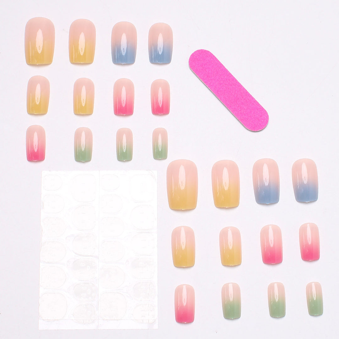 Ombre Gradient Press-On Nails Bowlift