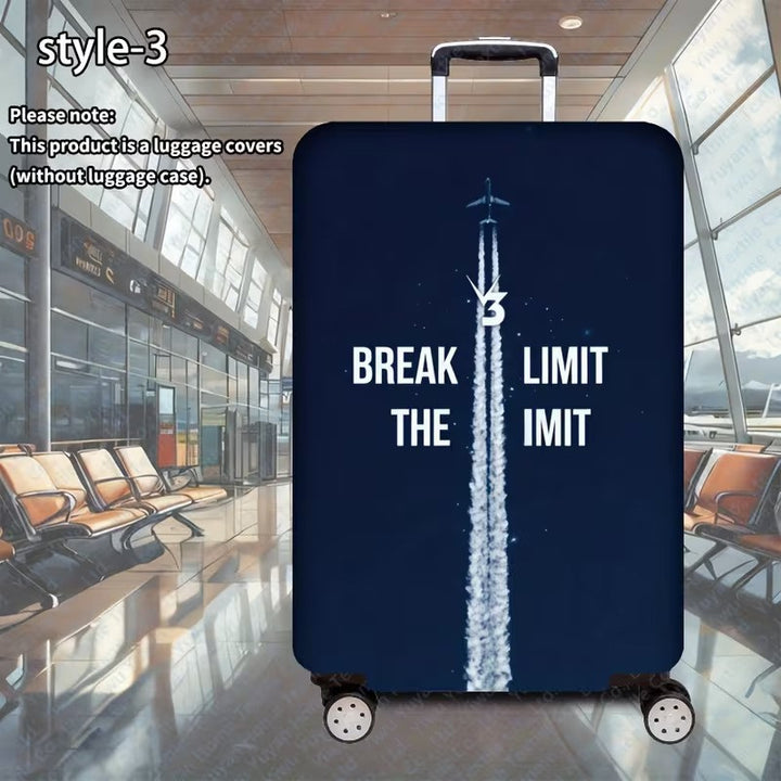 Unisex luggage cover with creative world travel motif Bowlift