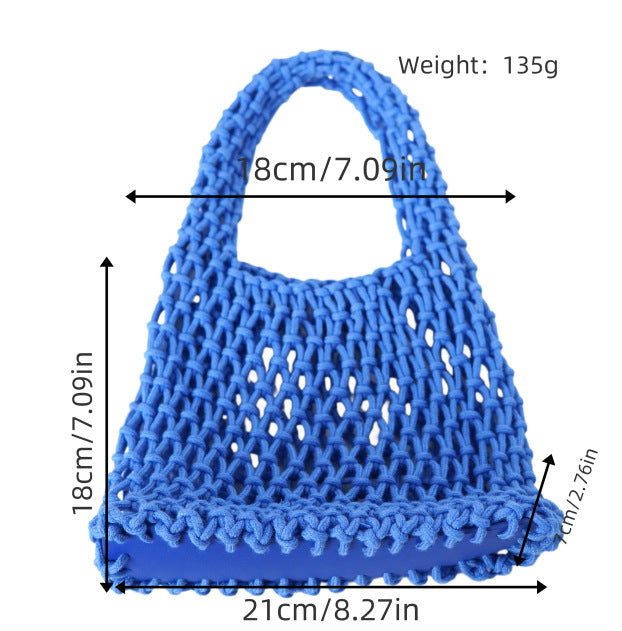 Macrame Tote Bag with Modern Design Bowlift