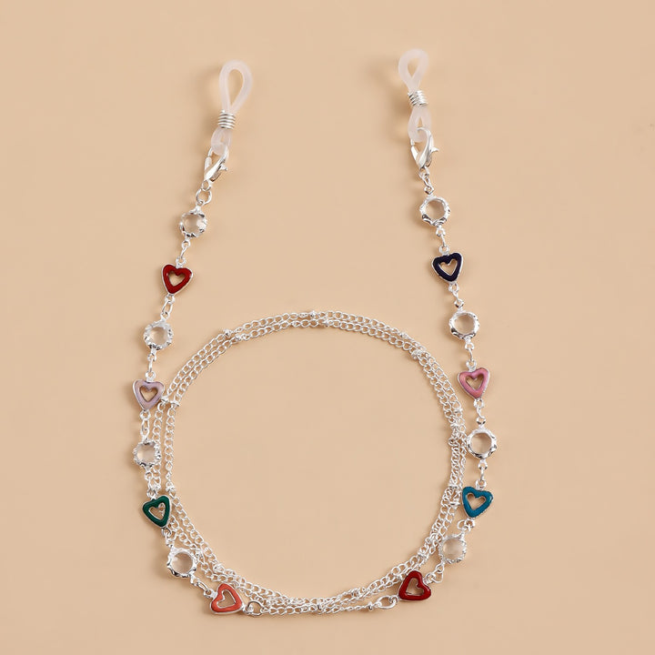 Decorative Heart Charm Eyewear Chain Bowlift