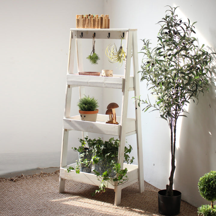 Multifunctional Wooden Step Ladder Bowlift