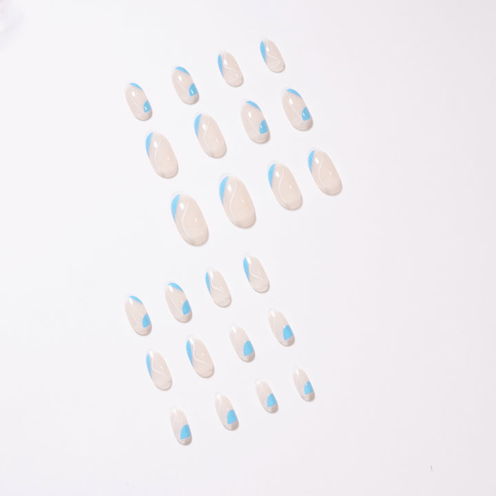 Trendy Nail Art with Modern Wave Pattern Bowlift